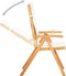 vidaXL - Tuinstoelen - 2 - st - verstelbaar - massief - acaciahout - bruin