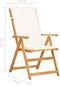 vidaXL - Tuinstoelen - 2 - st - verstelbaar - massief - acaciahout - bruin