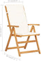 vidaXL - Tuinstoelen - 2 - st - verstelbaar - massief - acaciahout - bruin
