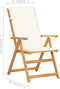 vidaXL - Tuinstoelen - 2 - st - verstelbaar - massief - acaciahout - bruin