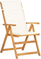 vidaXL - Tuinstoelen - 2 - st - verstelbaar - massief - acaciahout - bruin