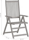 vidaXL - Tuinstoelen - 2 - st - verstelbaar - massief - acaciahout - grijs