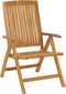 vidaXL - Tuinstoelen - 2 - st - verstelbaar - massief - teakhout