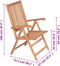 vidaXL - Tuinstoelen - 2 - st - verstelbaar - massief - teakhout