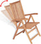 vidaXL - Tuinstoelen - 2 - st - verstelbaar - massief - teakhout