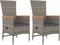vidaXL - Tuinstoelen - 2 - st - verstelbaar - met - kussens - poly - rattan - grijs