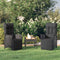vidaXL - Tuinstoelen - 2 - st - verstelbaar - met - kussens - poly - rattan - zwart