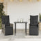 vidaXL - Tuinstoelen - 2 - st - verstelbaar - met - kussens - poly - rattan - grijs