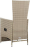vidaXL - Tuinstoelen - 2 - st - verstelbaar - met - kussens - poly - rattan - beige