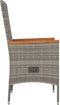 vidaXL - Tuinstoelen - 2 - st - verstelbaar - met - kussens - poly - rattan - grijs