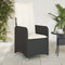 vidaXL - Tuinstoelen - 2 - st - verstelbaar - met - kussens - poly - rattan - zwart