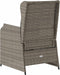 vidaXL - Tuinstoelen - 2 - st - verstelbaar - met - kussens - poly - rattan - grijs