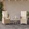 vidaXL - Tuinstoelen - 2 - st - verstelbaar - met - kussens - poly - rattan - beige