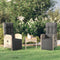 vidaXL - Tuinstoelen - 2 - st - verstelbaar - met - kussens - poly - rattan - grijs