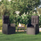 vidaXL - Tuinstoelen - 2 - st - verstelbaar - met - kussens - poly - rattan - zwart