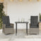 vidaXL - Tuinstoelen - 2 - st - verstelbaar - met - kussens - poly - rattan - grijs