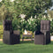 vidaXL - Tuinstoelen - 2 - st - verstelbaar - met - kussens - poly - rattan - zwart