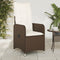 vidaXL - Tuinstoelen - 2 - st - verstelbaar - met - kussens - poly - rattan - bruin