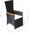 vidaXL - Tuinstoelen - 2 - st - verstelbaar - met - kussens - poly - rattan - zwart