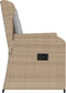 vidaXL - Tuinstoelen - 2 - st - verstelbaar - met - kussens - poly - rattan - beige