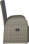 vidaXL - Tuinstoelen - 2 - st - verstelbaar - met - kussens - poly - rattan - grijs