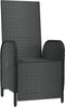 vidaXL - Tuinstoelen - 2 - st - verstelbaar - met - kussens - poly - rattan - zwart