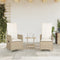 vidaXL - Tuinstoelen - 2 - st - verstelbaar - met - kussens - poly - rattan - beige