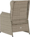 vidaXL - Tuinstoelen - 2 - st - verstelbaar - met - kussens - poly - rattan - lichtgrijs