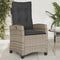 vidaXL - Tuinstoelen - 2 - st - verstelbaar - met - kussens - poly - rattan - grijs