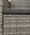 vidaXL - Tuinstoelen - 2 - st - verstelbaar - met - kussens - poly - rattan - grijs