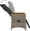 vidaXL - Tuinstoelen - 2 - st - verstelbaar - met - kussens - poly - rattan - grijs