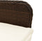 vidaXL - Tuinstoelen - 2 - st - verstelbaar - met - kussens - poly - rattan - bruin