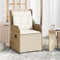 vidaXL - Tuinstoelen - 2 - st - verstelbaar - met - kussens - poly - rattan - beige