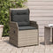 vidaXL - Tuinstoelen - 2 - st - verstelbaar - met - kussens - poly - rattan - grijs
