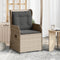 vidaXL - Tuinstoelen - 2 - st - verstelbaar - met - kussens - poly - rattan - lichtgrijs