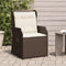 vidaXL - Tuinstoelen - 2 - st - verstelbaar - met - kussens - poly - rattan - bruin