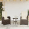 vidaXL - Tuinstoelen - 2 - st - verstelbaar - met - kussens - poly - rattan - bruin