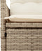 vidaXL - Tuinstoelen - 2 - st - verstelbaar - met - kussens - poly - rattan - beige