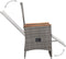 vidaXL - Tuinstoelen - 2 - st - verstelbaar - met - kussens - poly - rattan - grijs