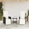 vidaXL - Tuinstoelen - 2 - st - verstelbaar - met - kussens - poly - rattan - zwart