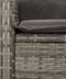 vidaXL - Tuinstoelen - 2 - st - verstelbaar - met - kussens - poly - rattan - grijs