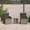 vidaXL - Tuinstoelen - 2 - st - verstelbaar - met - kussens - poly - rattan - grijs