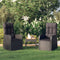 vidaXL - Tuinstoelen - 2 - st - verstelbaar - met - kussens - poly - rattan - zwart
