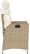 vidaXL - Tuinstoelen - 2 - st - verstelbaar - met - kussens - poly - rattan - beige