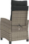 vidaXL - Tuinstoelen - 2 - st - verstelbaar - met - kussens - poly - rattan - grijs
