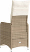 vidaXL - Tuinstoelen - 2 - st - verstelbaar - met - kussens - poly - rattan - beige