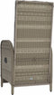 vidaXL - Tuinstoelen - 2 - st - verstelbaar - met - kussens - poly - rattan - grijs