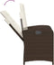 vidaXL - Tuinstoelen - 2 - st - verstelbaar - met - kussens - poly - rattan - bruin