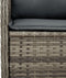 vidaXL - Tuinstoelen - 2 - st - verstelbaar - met - kussens - poly - rattan - grijs