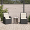 vidaXL - Tuinstoelen - 2 - st - verstelbaar - met - kussens - poly - rattan - zwart